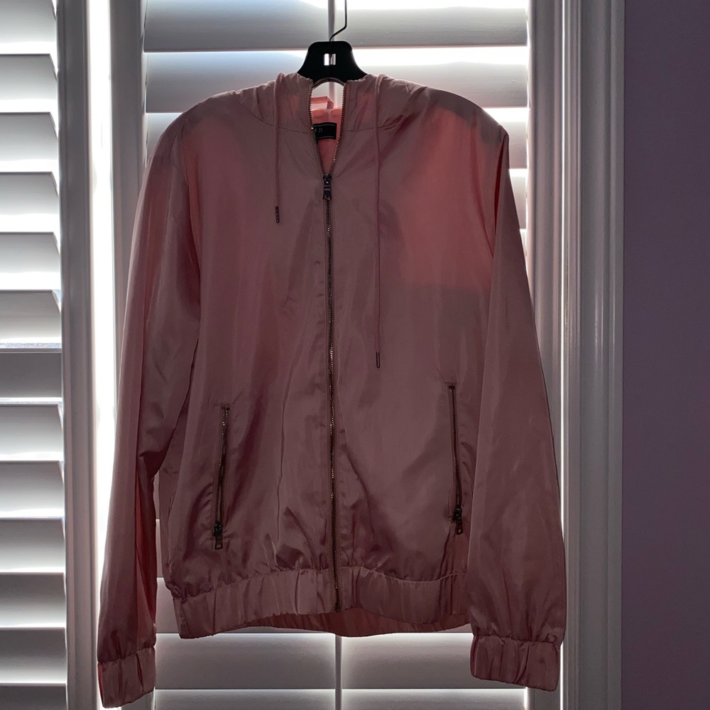 FOREVER 21 Mens pink rain/wind coat size medium